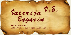 Valerija Bugarin vizit kartica
